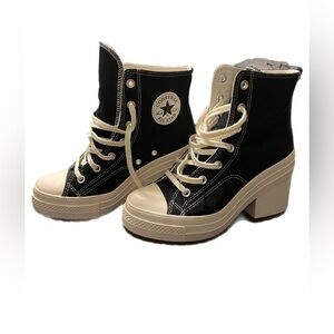 Chuck Taylor 70 De Luxe Heeled Black And White Converse